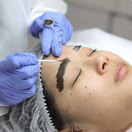 5. THEN, WE APPLY MINERAL-BASED PIGMENT, WHICH IS COMPLETELY SAFE FOR YOUR BODY.
